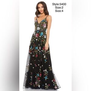 Floral ornate A-line gown